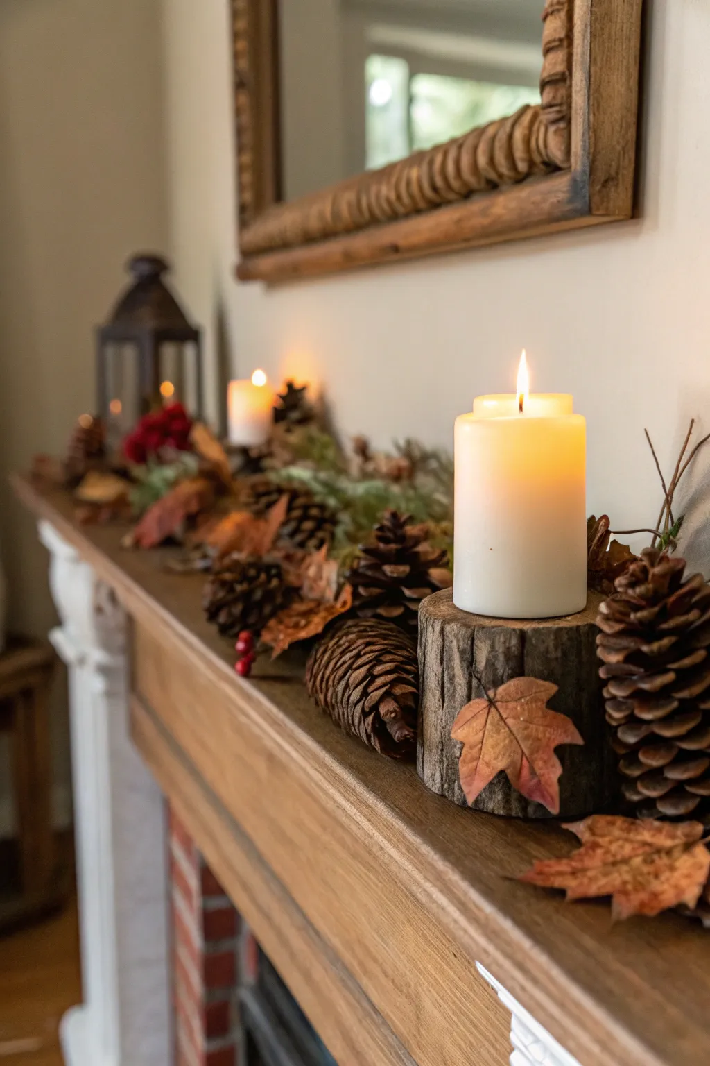 Seasonal decor adds a festive touch to candle gifts.