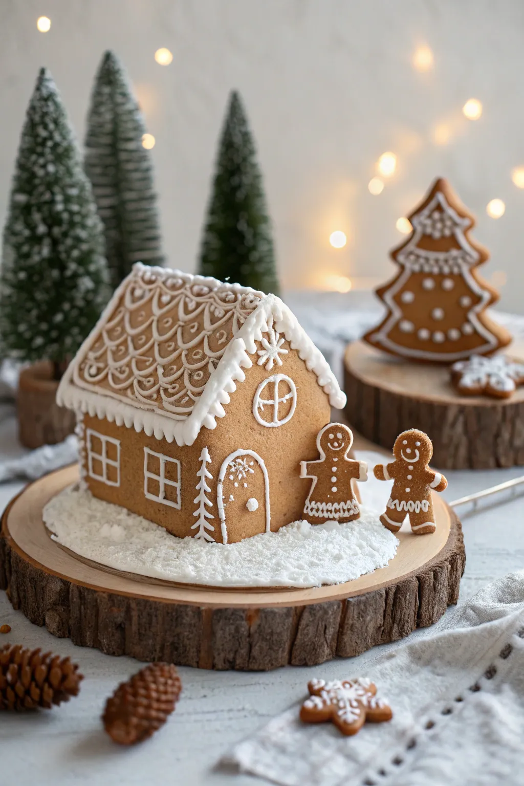 Step into a charming mini gingerbread village—where simplicity meets enchantment.