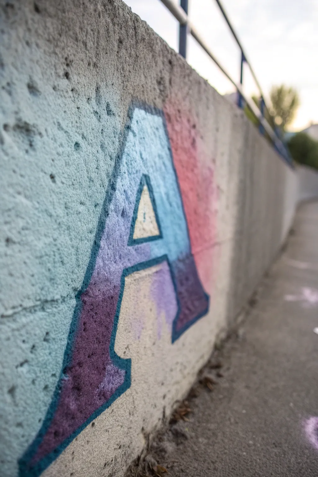 Transform your space with the calming elegance of watercolor graffiti.