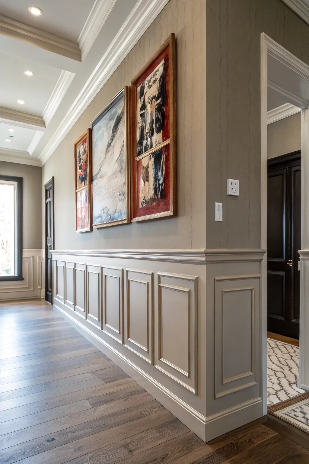Elevate your space with sophisticated panel molding that beautifully frames your art.