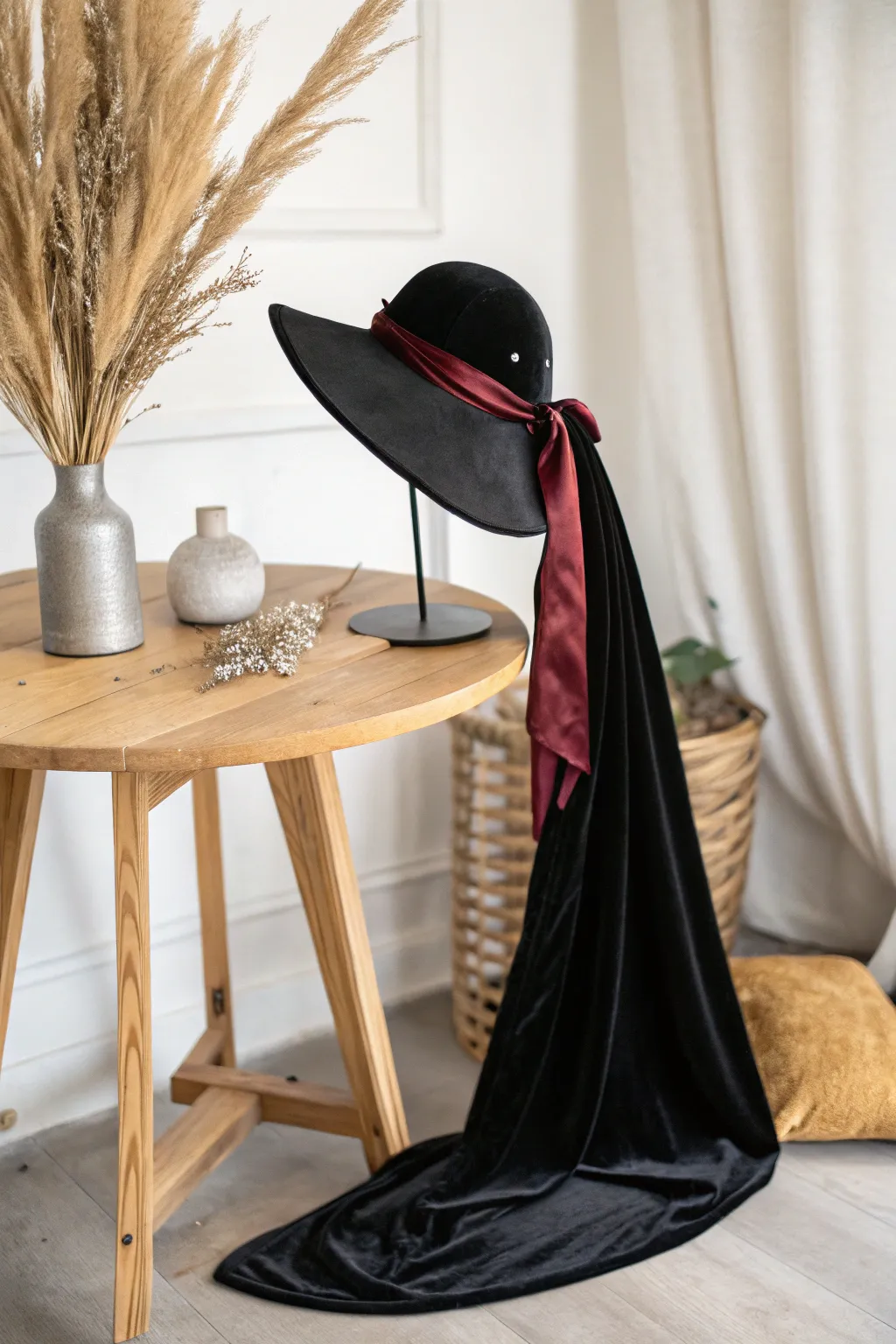 Elevate your Halloween style with this chic vampire cape hat – the perfect blend of elegance and drama!