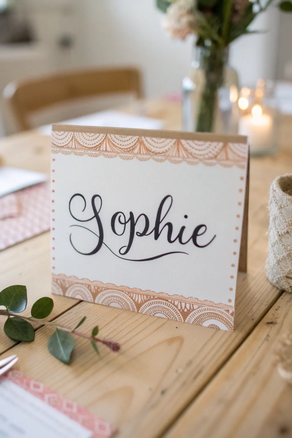 Celebrate your friendship with the art of elegant calligraphy.