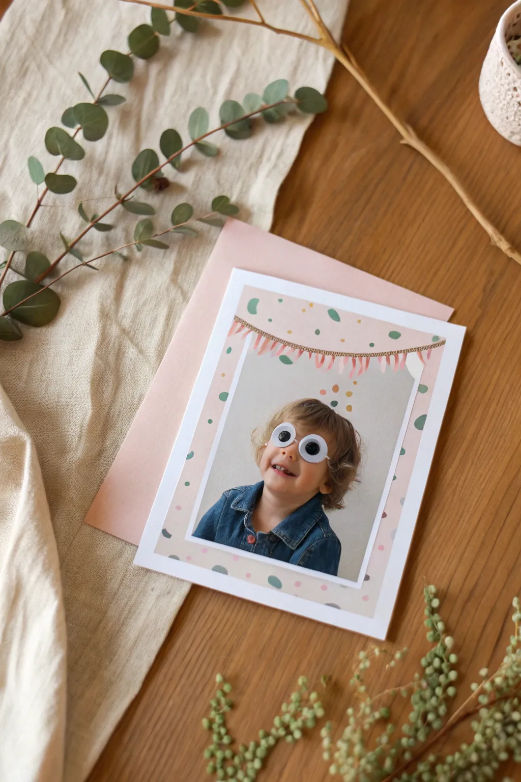 Add a touch of whimsy with a handmade photo card for a special birthday smile!