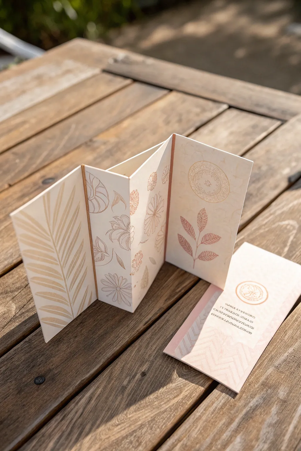 Embrace simplicity with a handmade tri-fold card—where minimalism meets boho elegance.