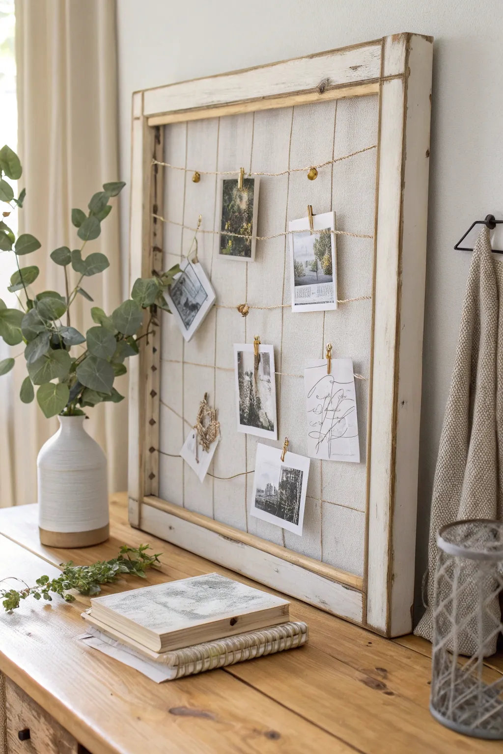 Transform your space with this chic and minimalist decorative pinboard, perfect for displaying treasured memories and notes with style.