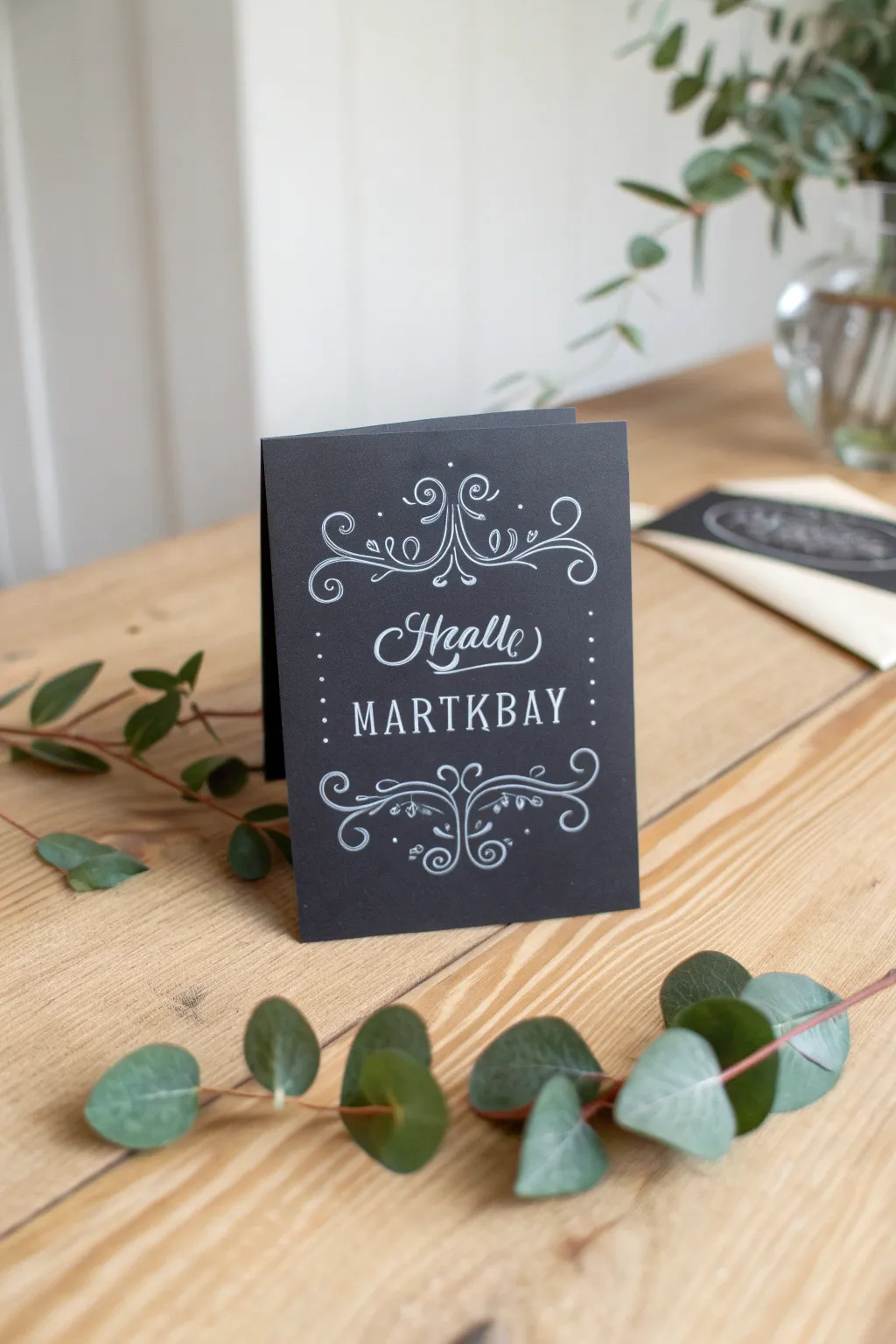 Celebrate with simplicity and style: a charming chalkboard birthday card for a personal touch.