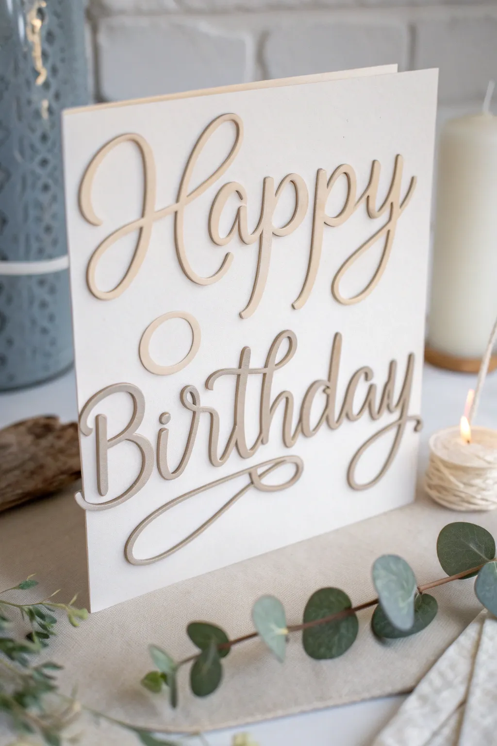 Bring your birthday greetings to life with stunning 3D hand lettering that combines simplicity and elegance.