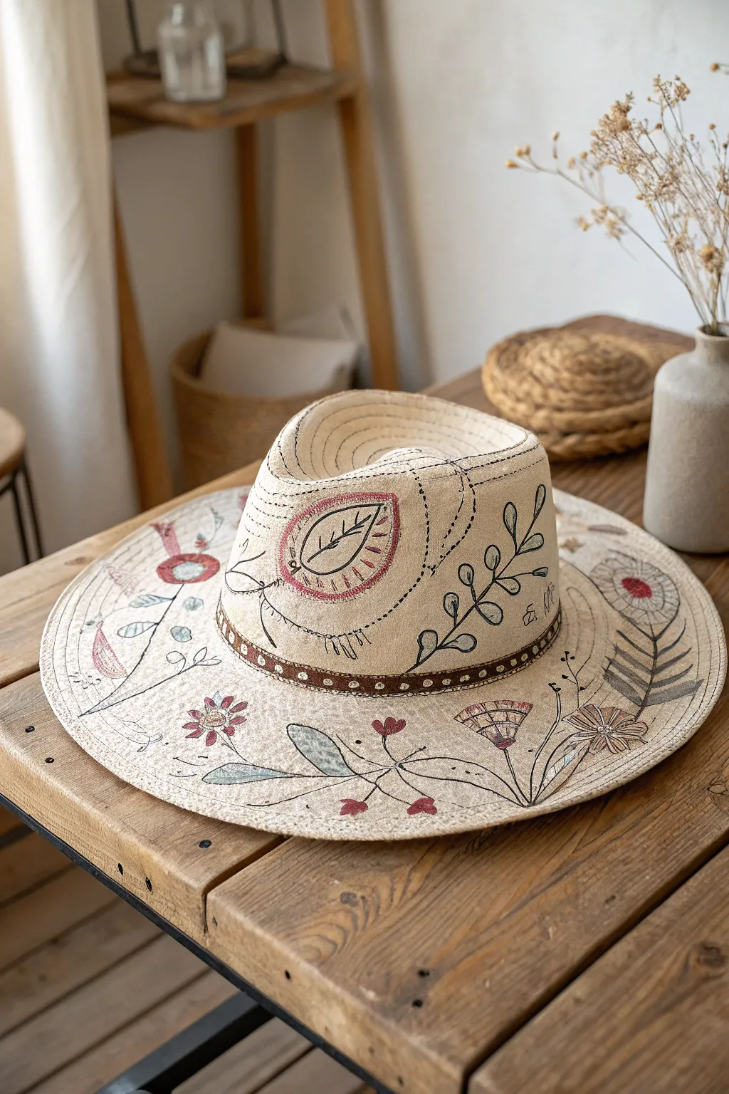 Unleash your creativity with a touch of doodle delight on your hat, blending simplicity with artistic flair.