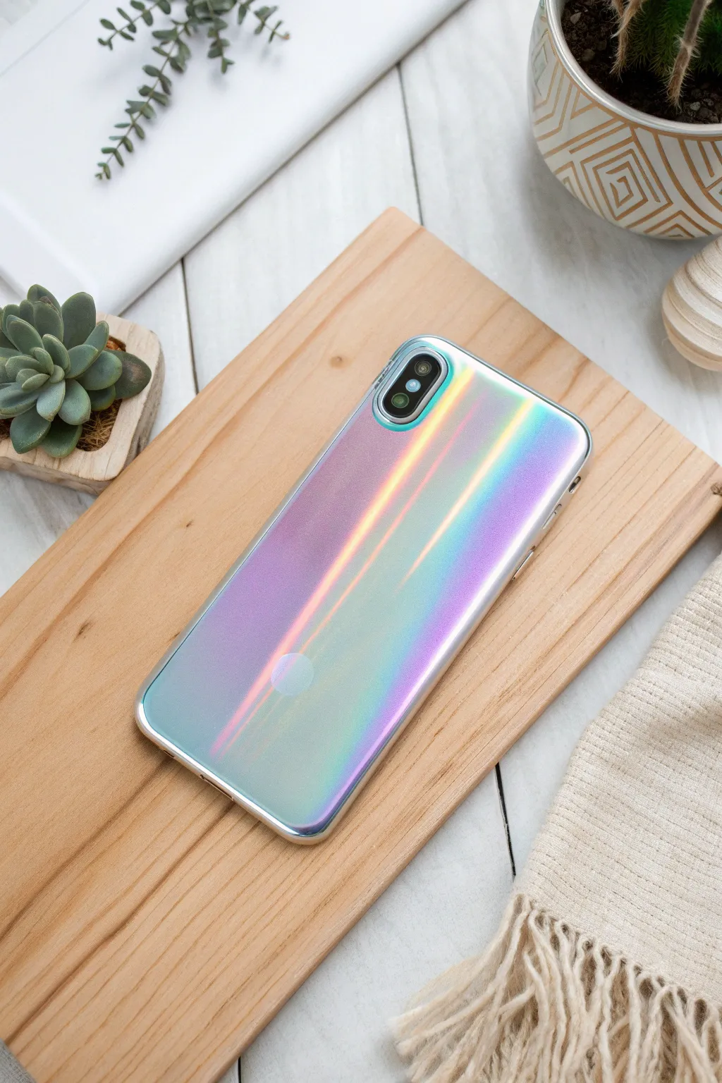 Transform your phone into a work of art with a DIY holographic vinyl case!