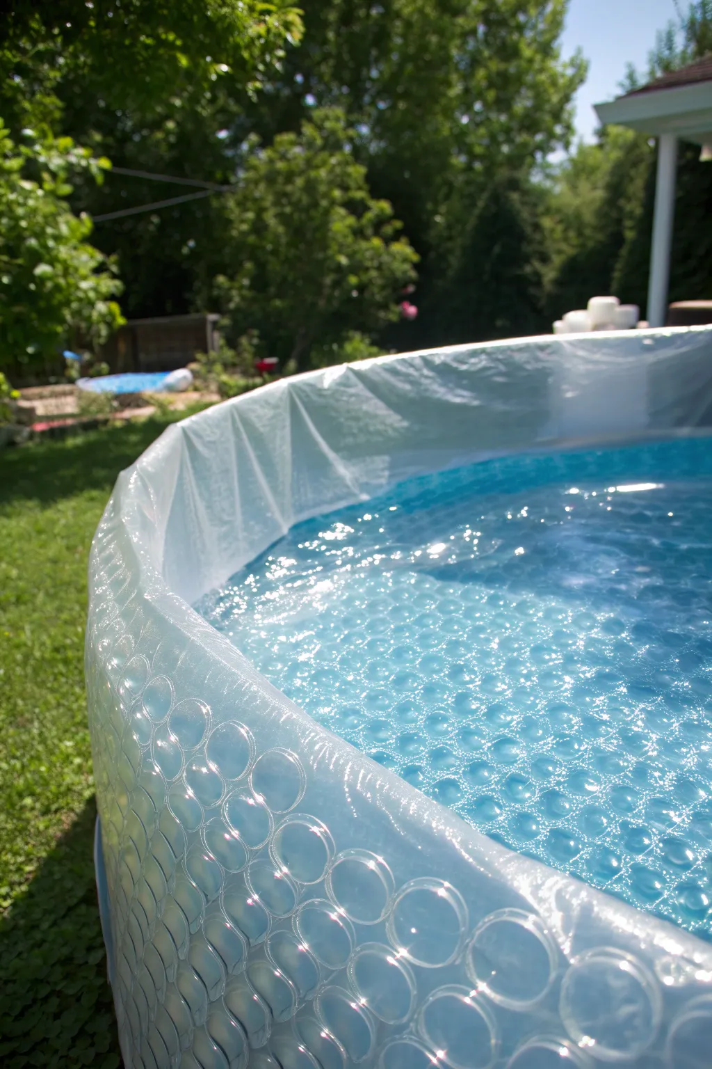 Keep your pool warm and stylish with a DIY bubble wrap cover. Perfect for the innovative and resourceful!