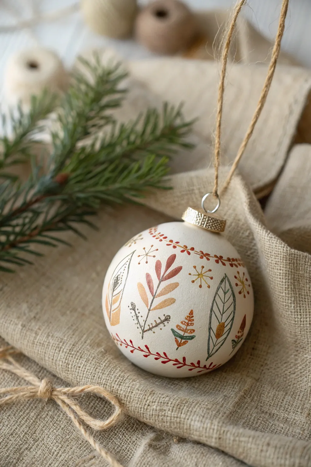 Elevate your holiday decor with the elegance of hand-painted ornaments, where simplicity meets artistic flair.