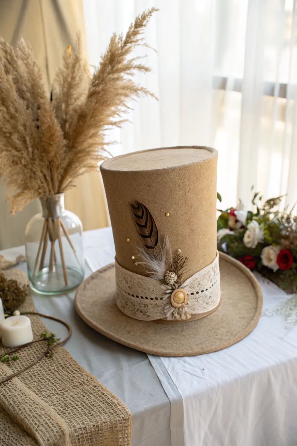 Embrace your creativity with this whimsical tall hat, where imagination meets minimalist charm.