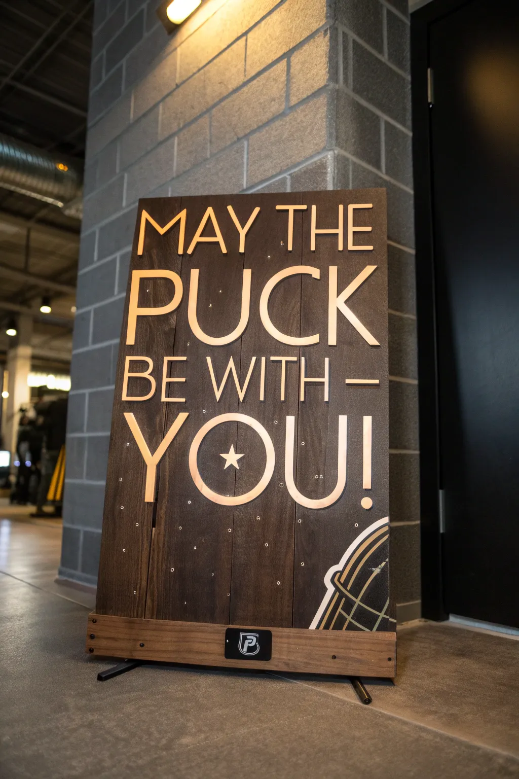 Channel your inner Jedi on the ice with this bold hockey sign. #GameDayStyle
