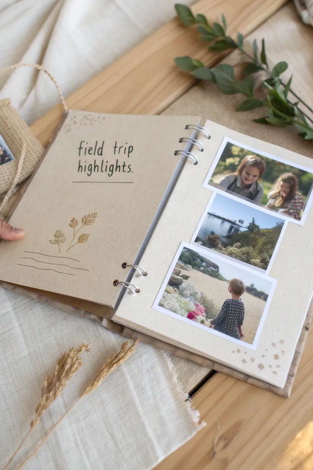 Capture the essence of learning adventures with a beautifully crafted field trip page in your homeschool yearbook.