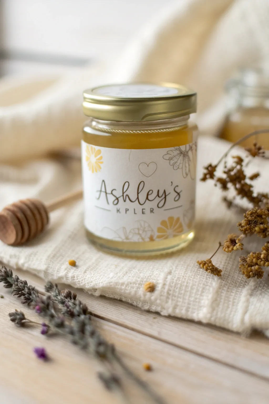 Add a personal touch to your honey jars with elegant, handcrafted labels that tell a story.