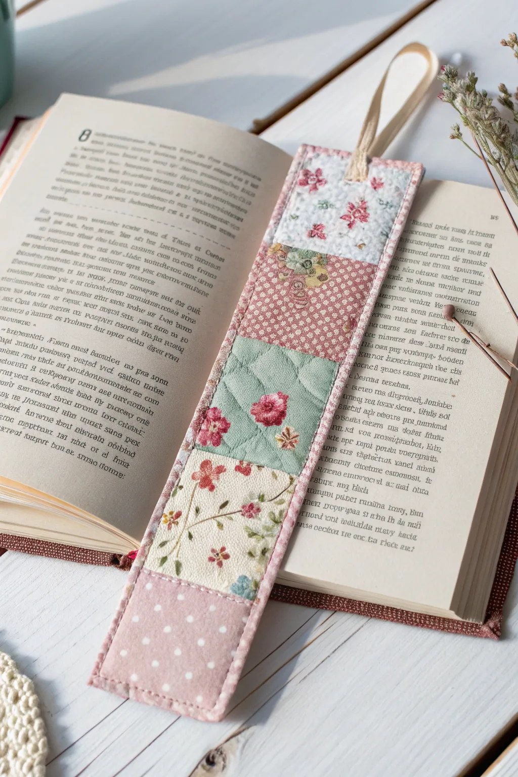 Elevate your reading experience with a handcrafted fabric bookmark—where simplicity meets cozy elegance.