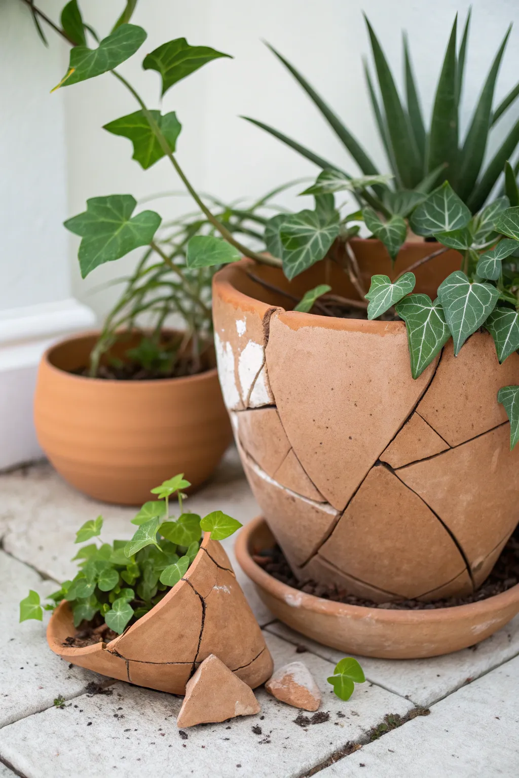 Transform broken clay pots into stylish pest deterrents with Scandinavian charm.