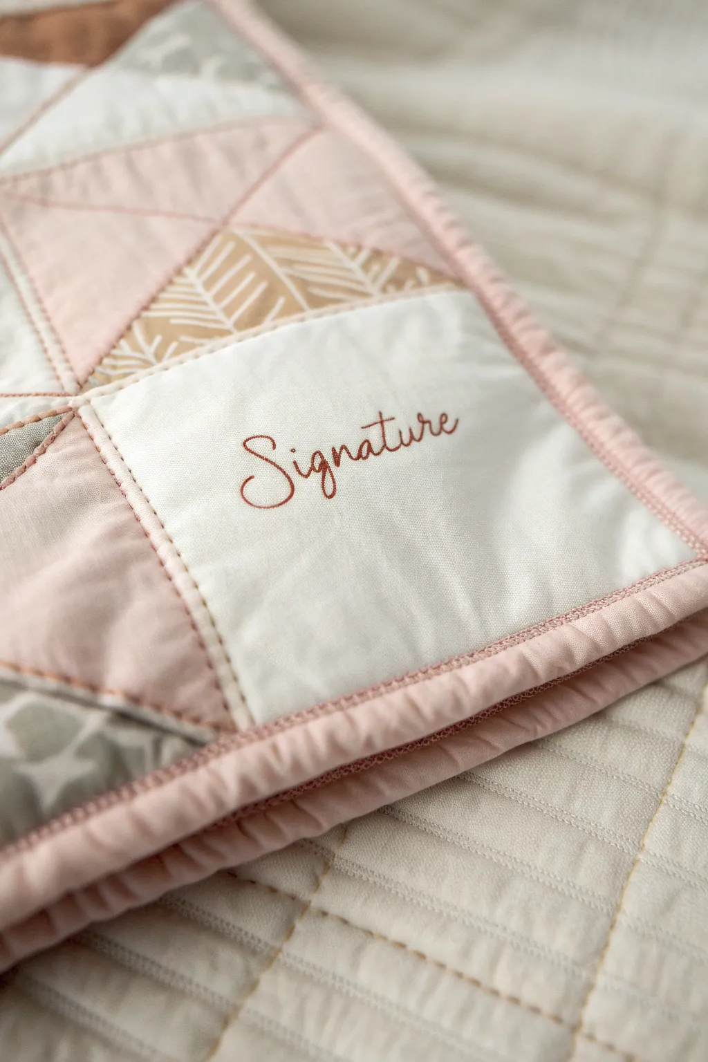 Leave a piece of your heart in every stitch with hand-stitched signatures.