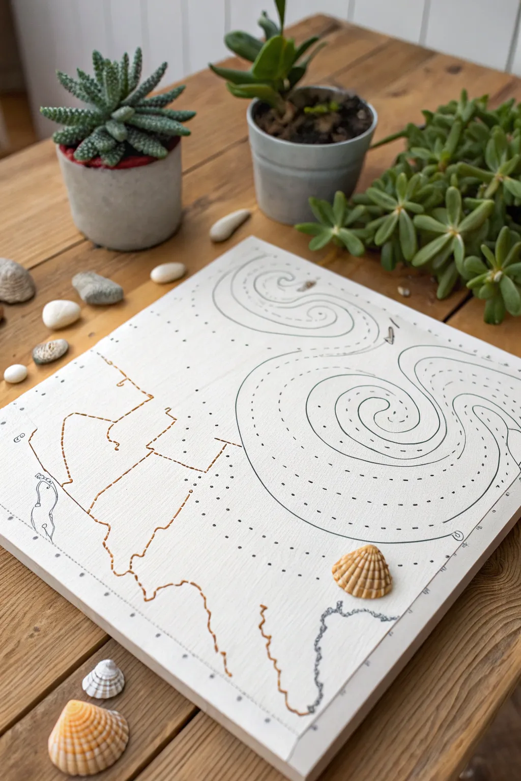 Crafting storms: A minimalist's take on weather mapping with a touch of natural elegance.