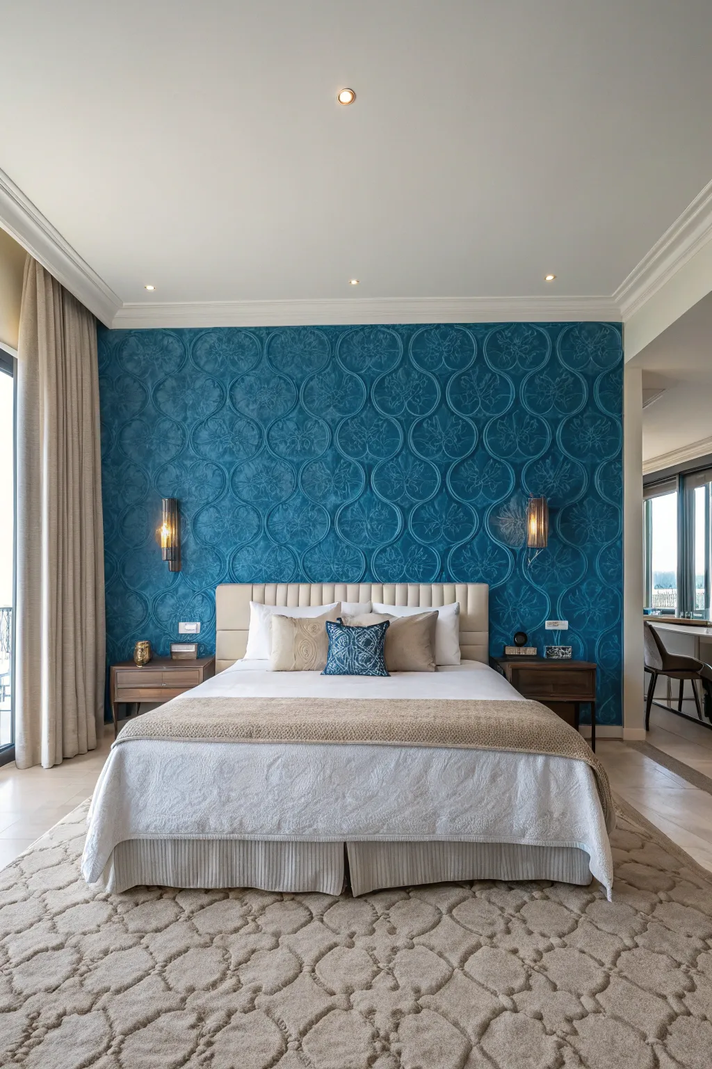 Accent walls add depth and a splash of personality.