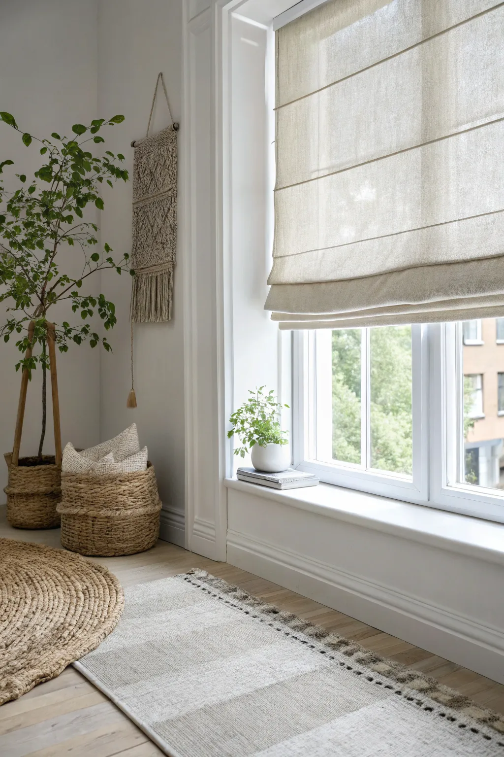 Elevate your space with a DIY blind extension that blends Scandinavian simplicity and boho charm.