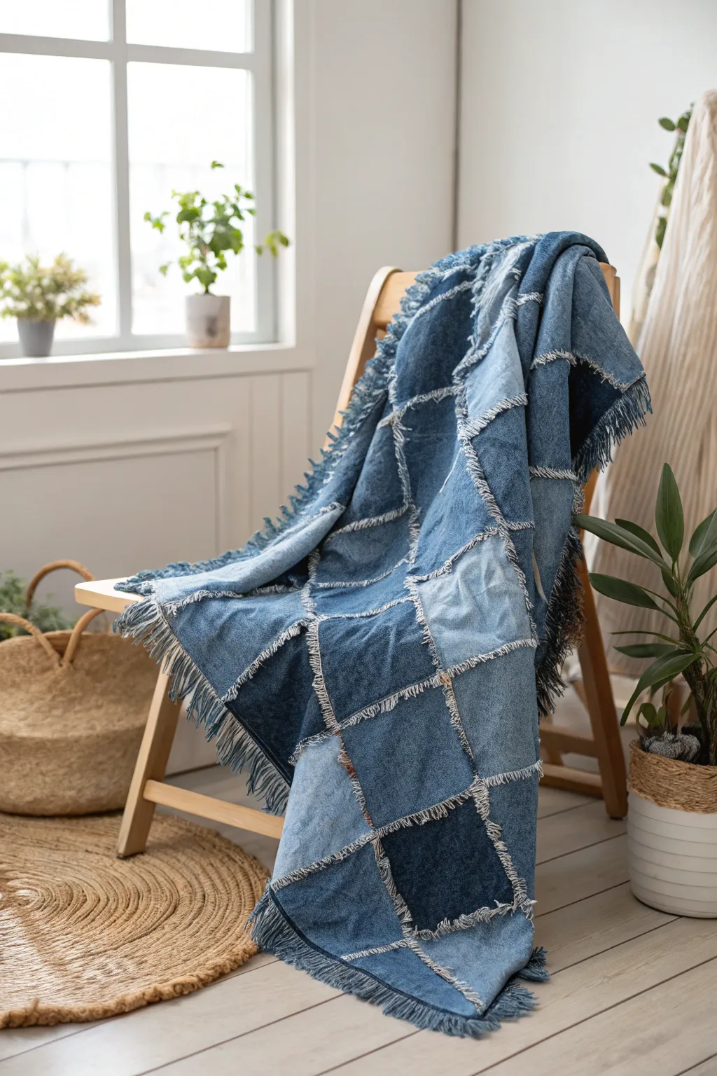 Embrace the cozy charm of a rag quilt—where laid-back elegance meets handcrafted beauty.
