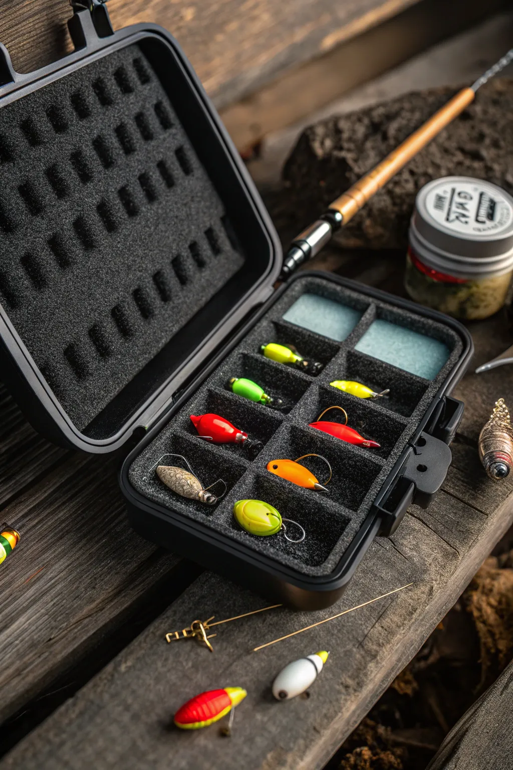 Elevate your storage game with custom-fit foam inserts that protect and organize your jigs in style.