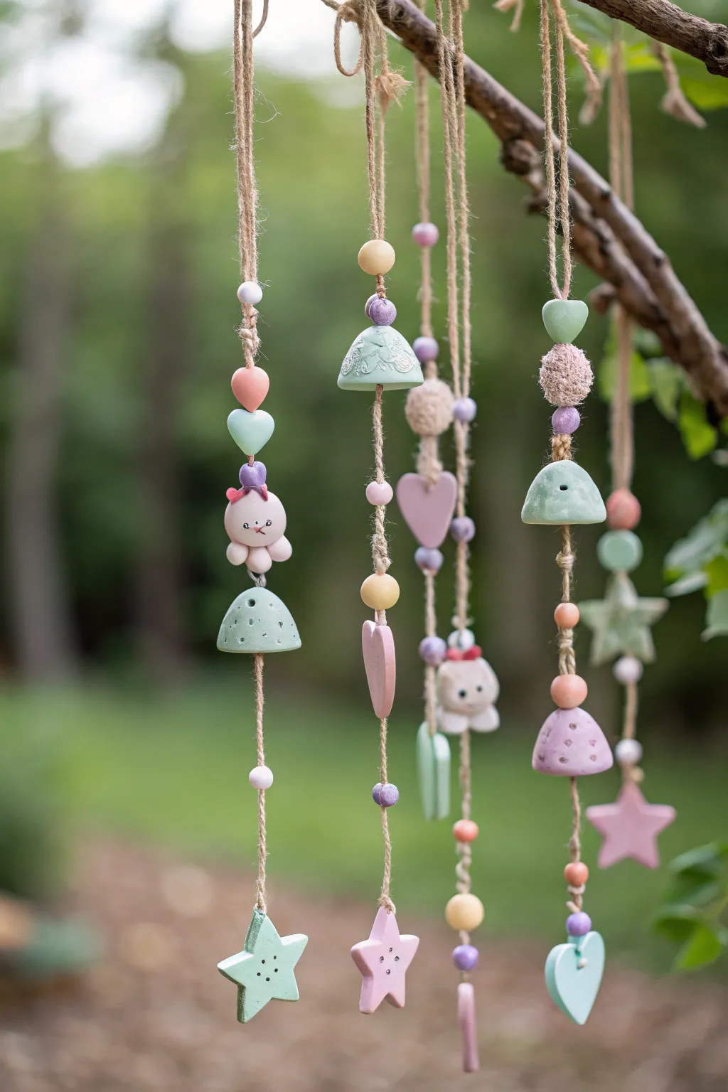 Capture the serene melody of handcrafted clay wind chimes for a touch of whimsy and natural beauty in your space.
