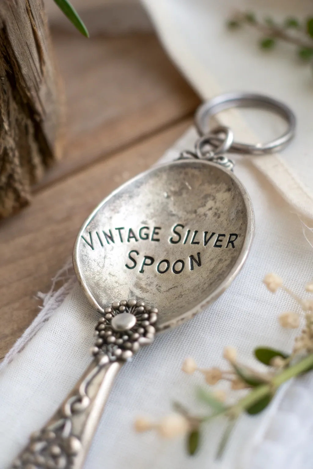 Transform history into a personal statement with stamped silverware keychains.