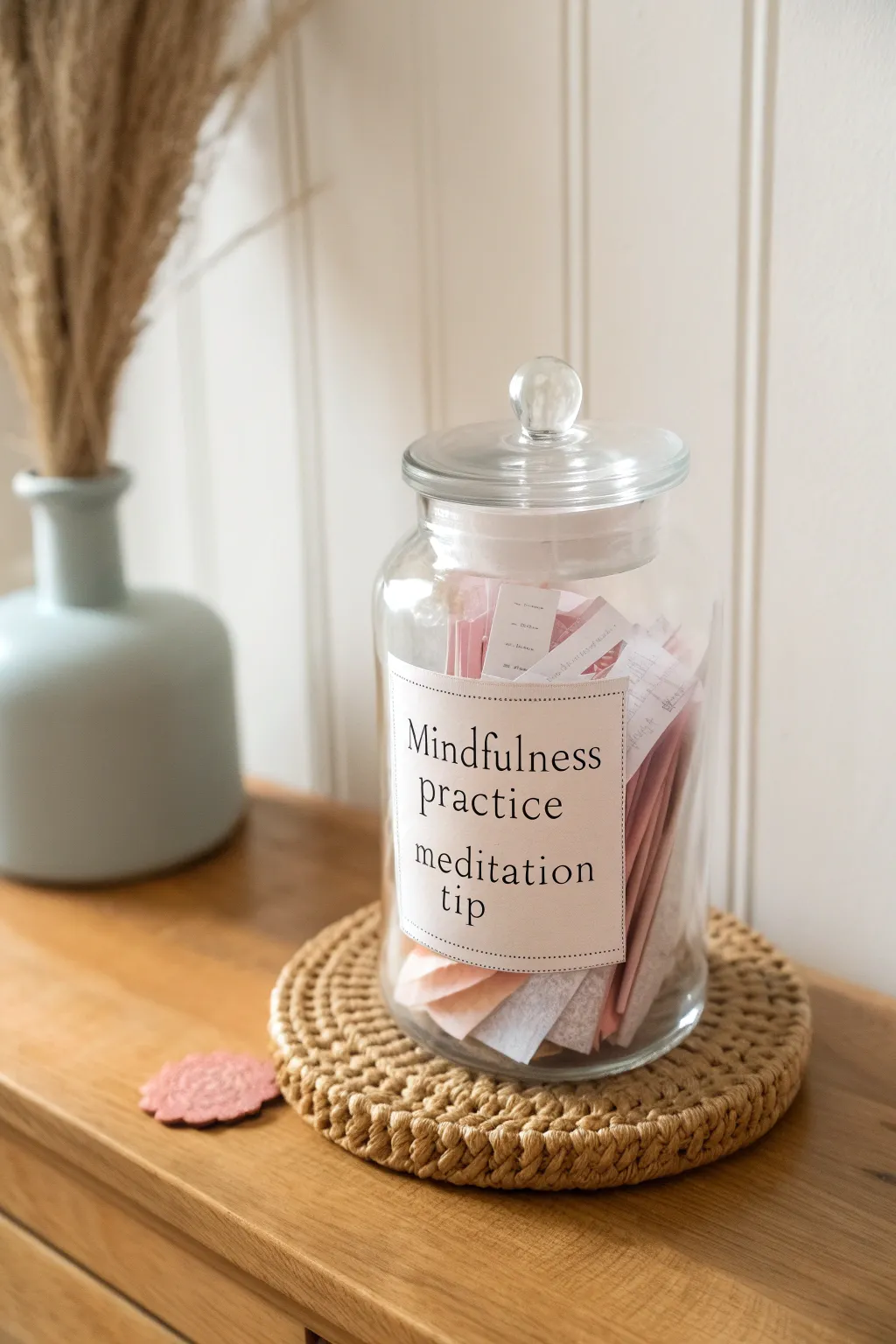 Pause and reflect: Find tranquility in simplicity with our Mindfulness Moments jar.