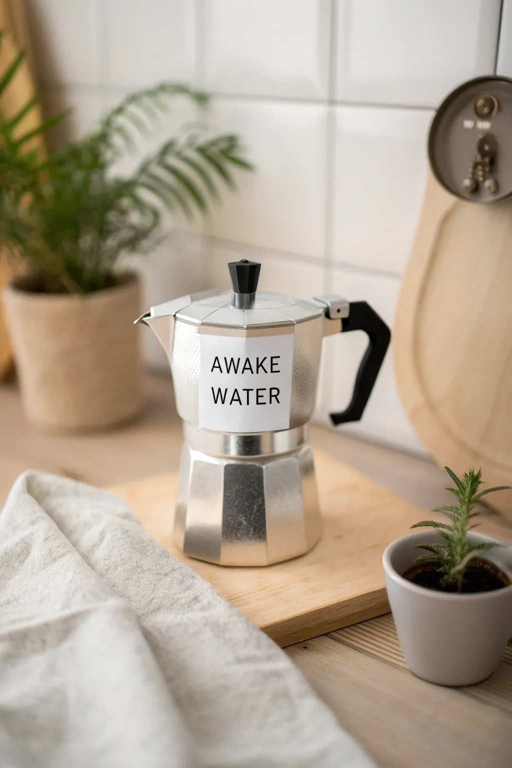 Start your day with a smile and a sip of 'Awake Water'.