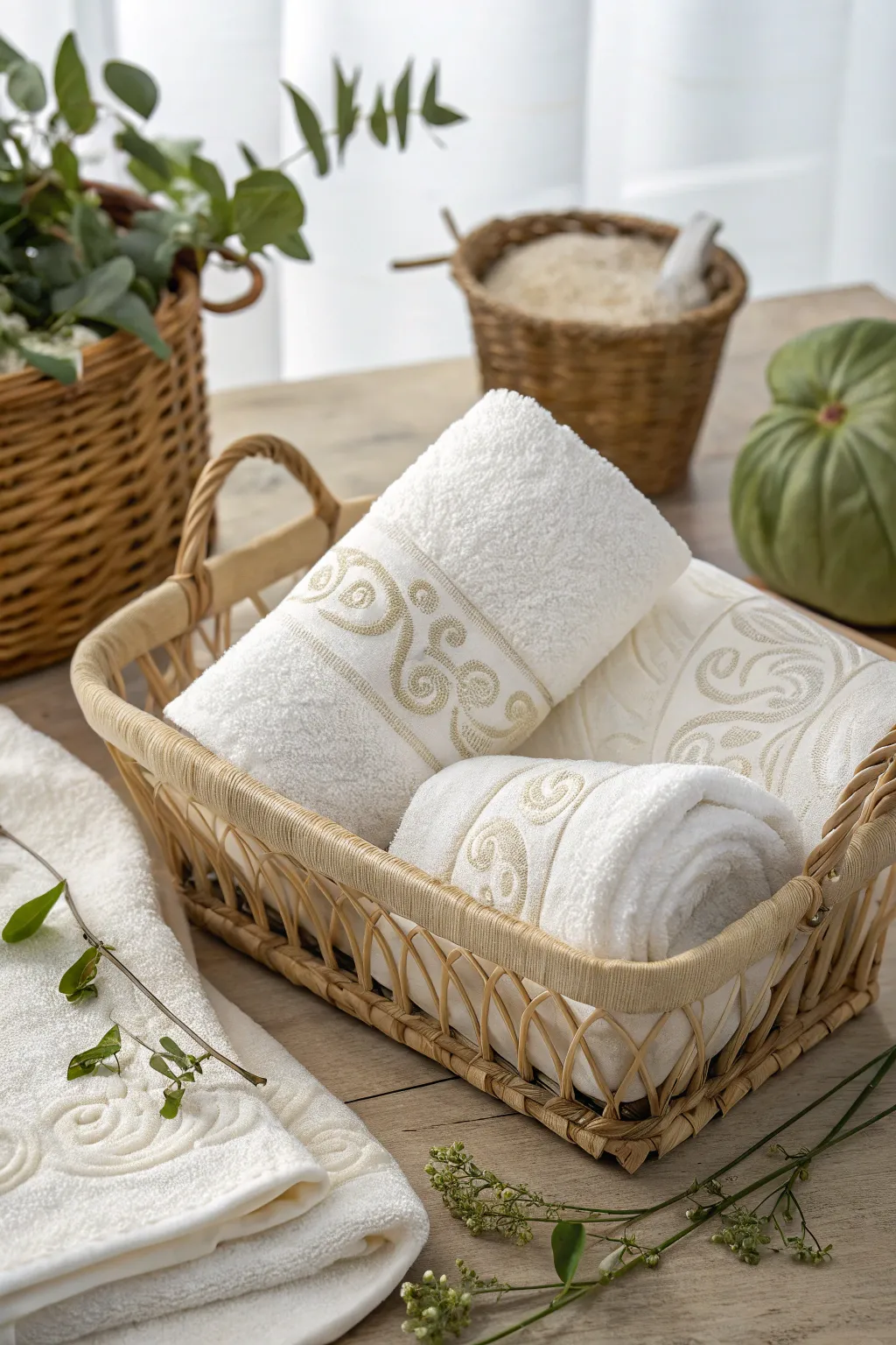 Indulge in the luxury of a plush hand towel, where simplicity meets sophistication.
