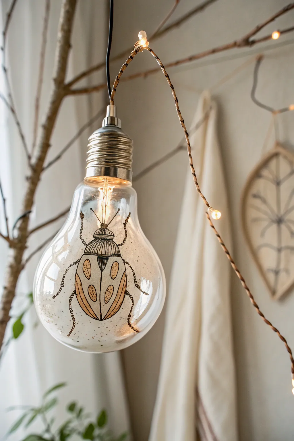 Illuminate your creativity with these charming light bulb bugs, perfect for adding a whimsical touch to any setting.
