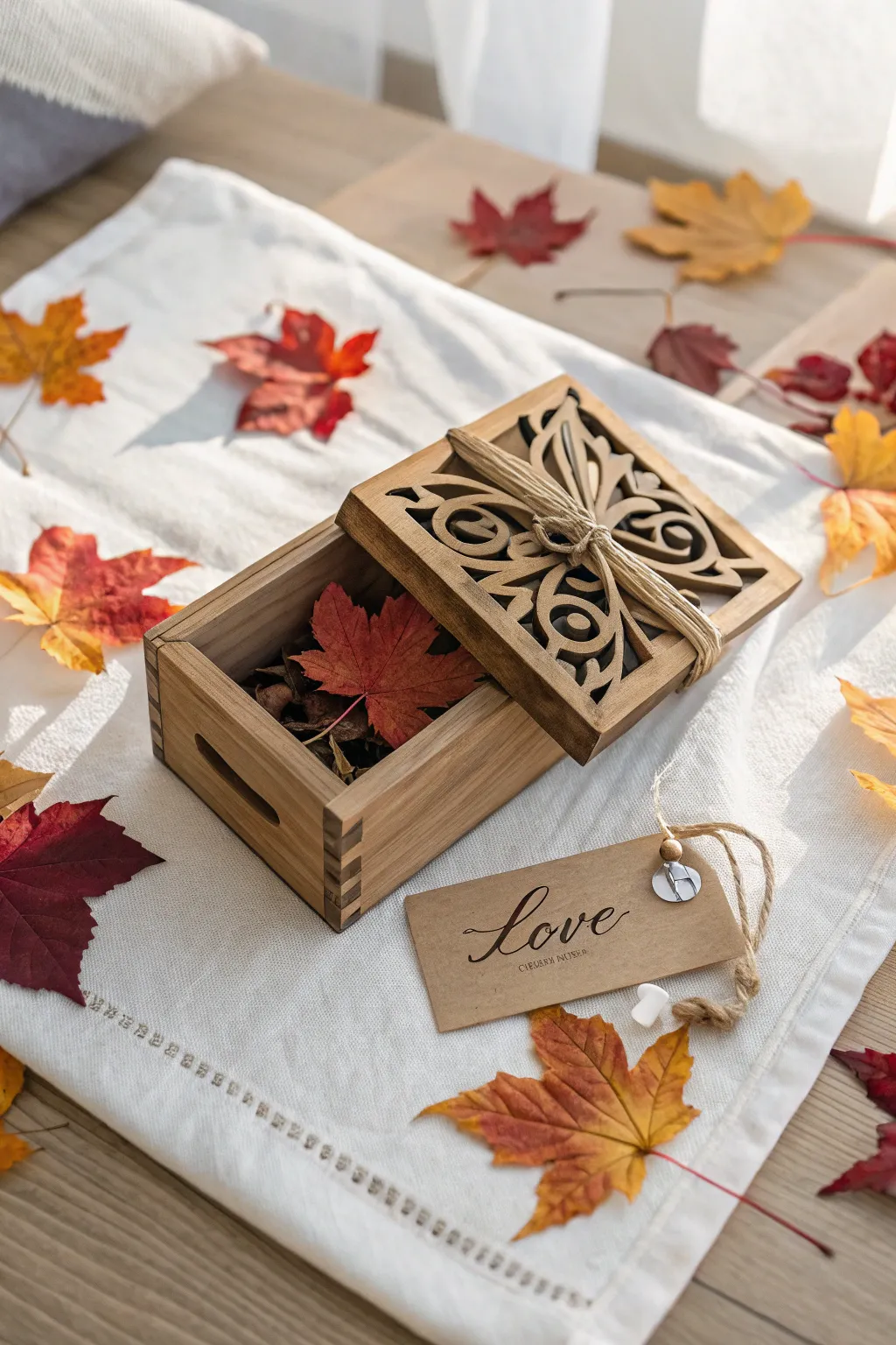 Capture the essence of the season with a love box that reflects nature's beauty and ever-changing charm.