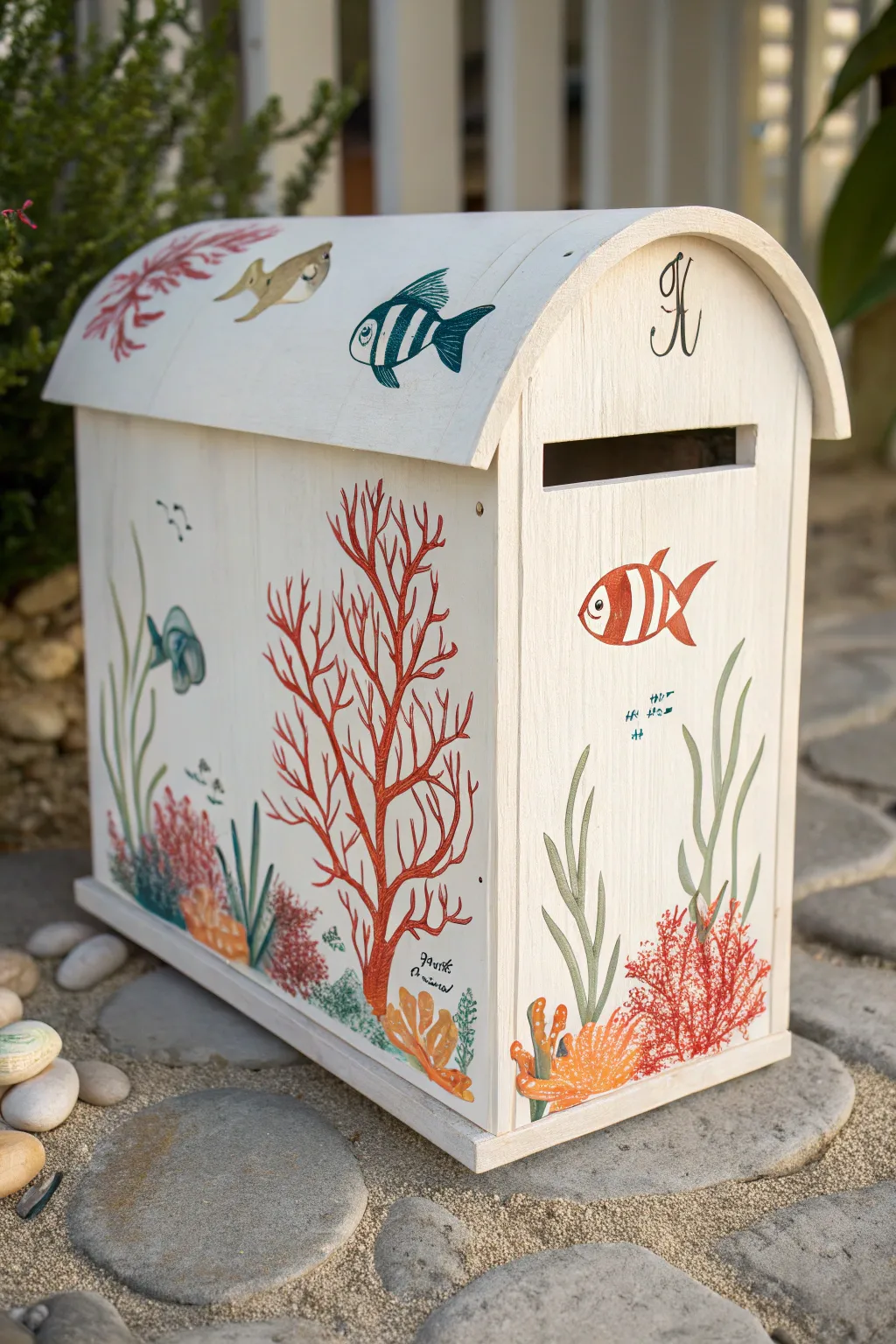 Bring the ocean to your doorstep with this stunning undersea-themed mailbox!