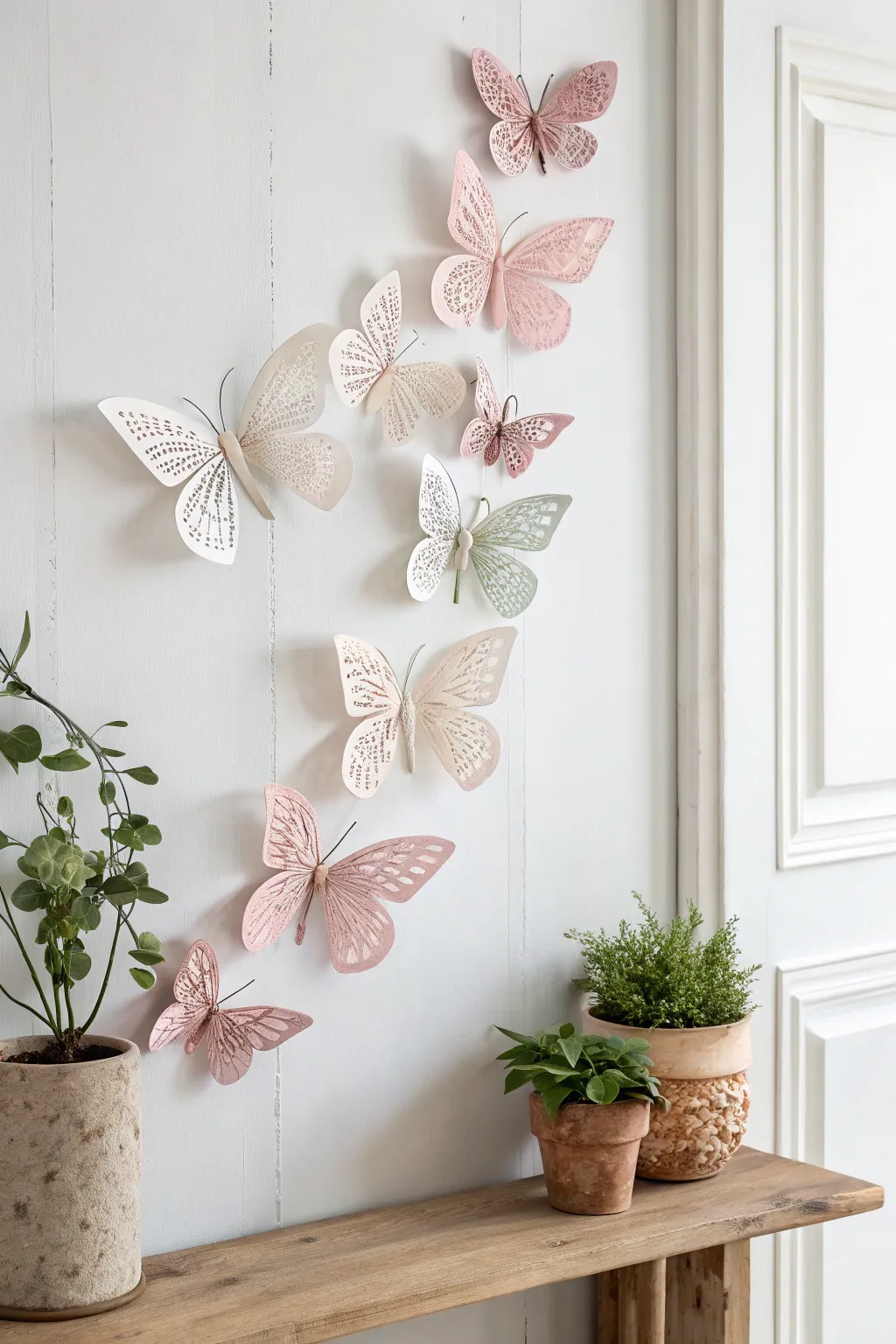 Transform your space with the elegance of paper butterflies, a symbol of new beginnings and natural beauty.
