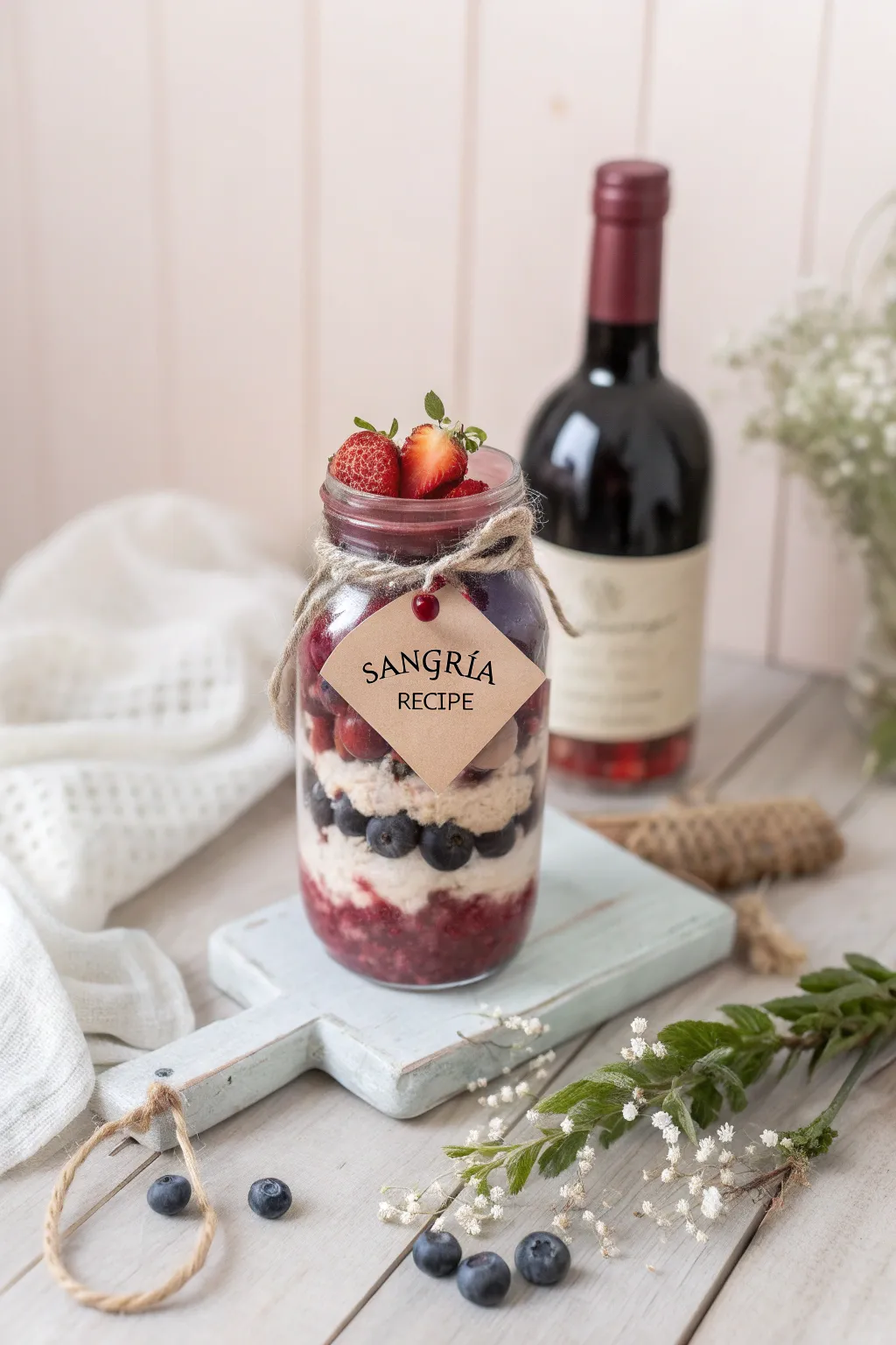 Gift the taste of summer with this Berry Good Sangria Mason Jar!