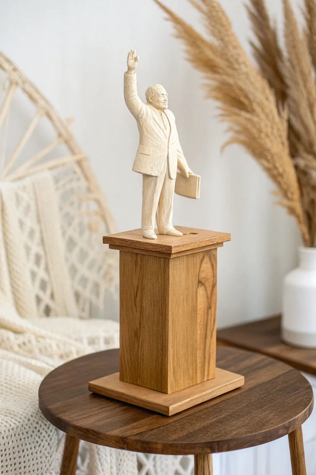 Celebrate the power of words with this handcrafted MLK podium, a minimalist tribute to inspired change.