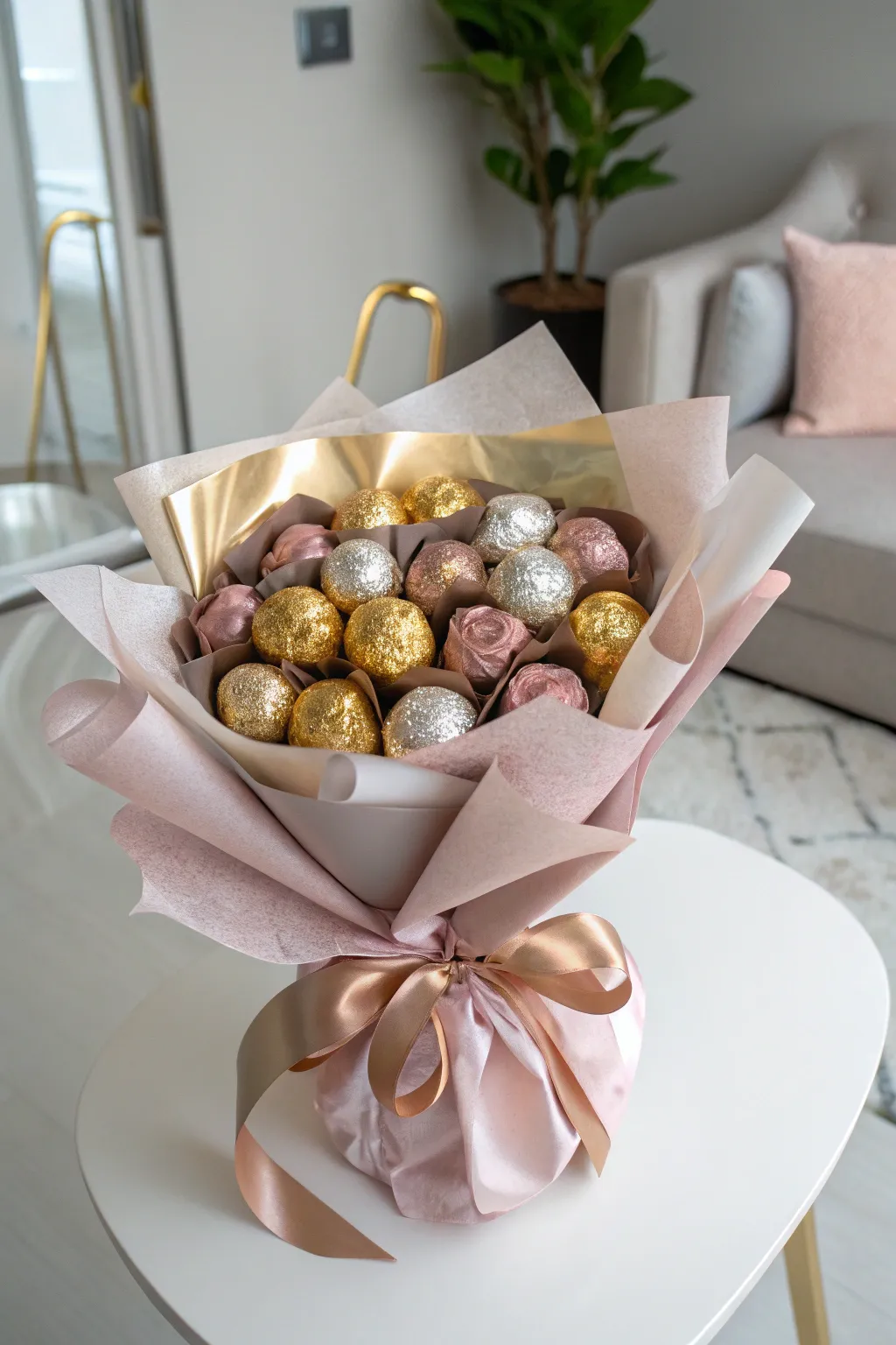 Indulge in elegance with this Luxe Truffle Bouquet, the perfect Mother's Day treat!