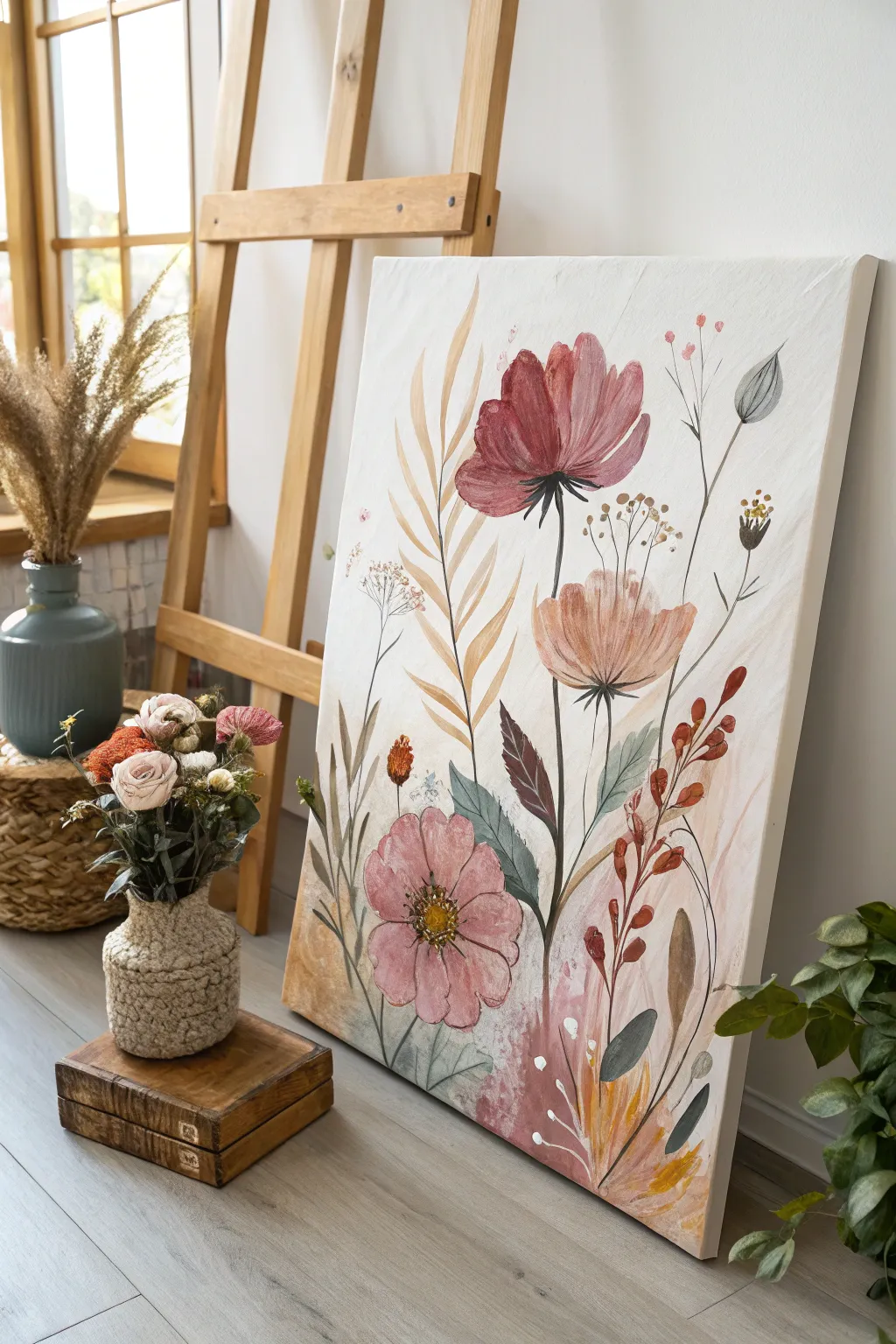 Celebrate Mother's Day with Abstract Blooms: A blend of art and nature in minimalist elegance.