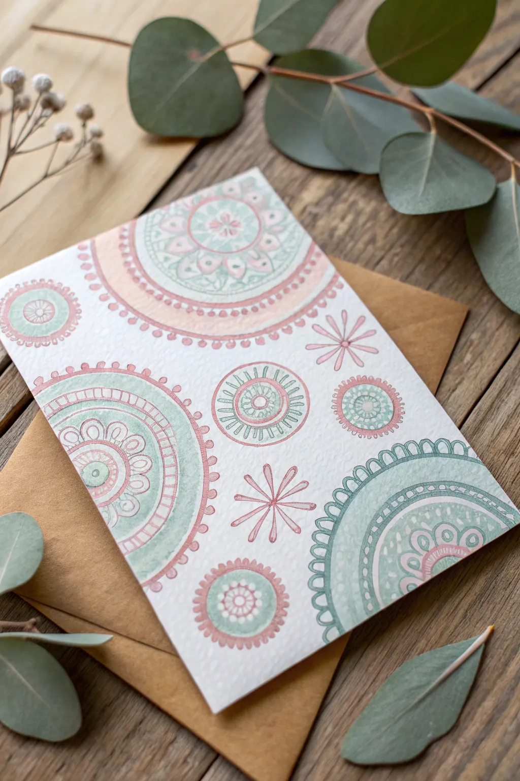 Explore your creativity with a touch of abstract elegance on note cards.