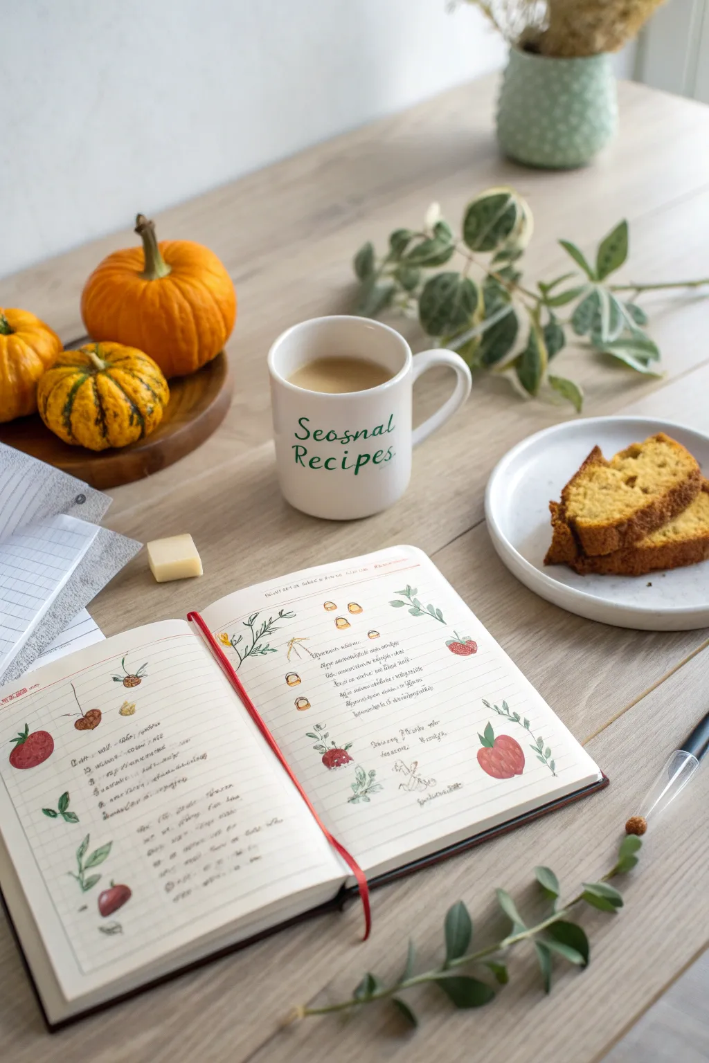 Capture the cozy flavors of fall in your bullet journal with these seasonal recipe ideas. 🍂📓✨ #BulletJournal #FallFlavors #MinimalistStyle