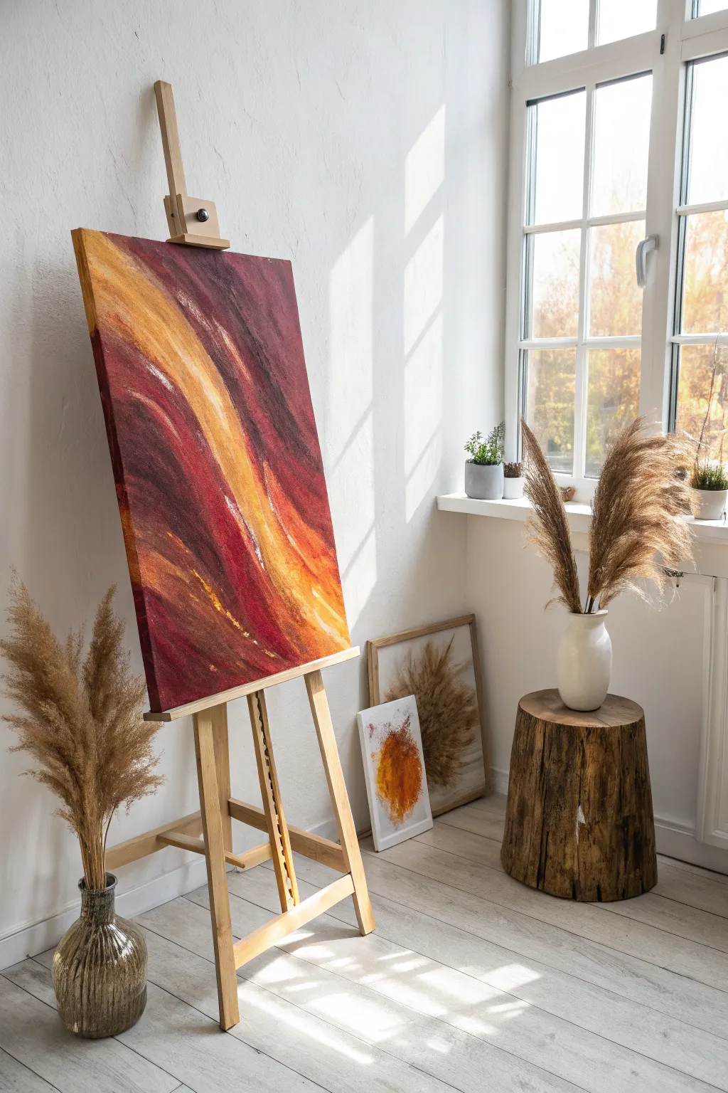 Embrace the season with bold strokes and autumn hues.