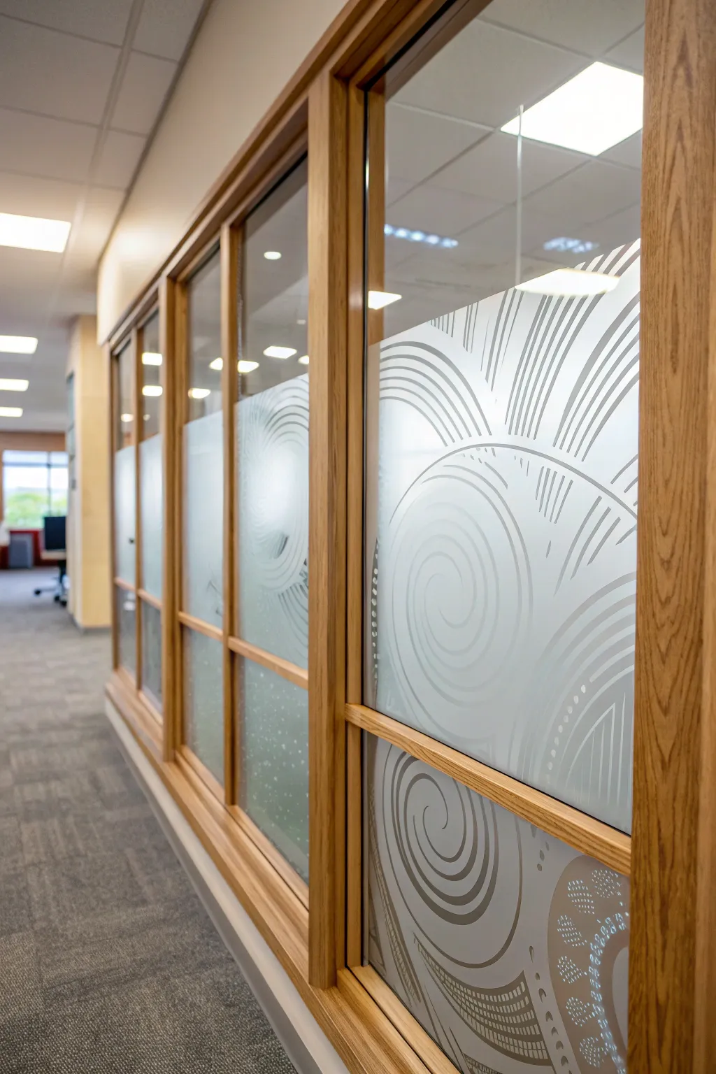 Frosted glass balances privacy and light beautifully.