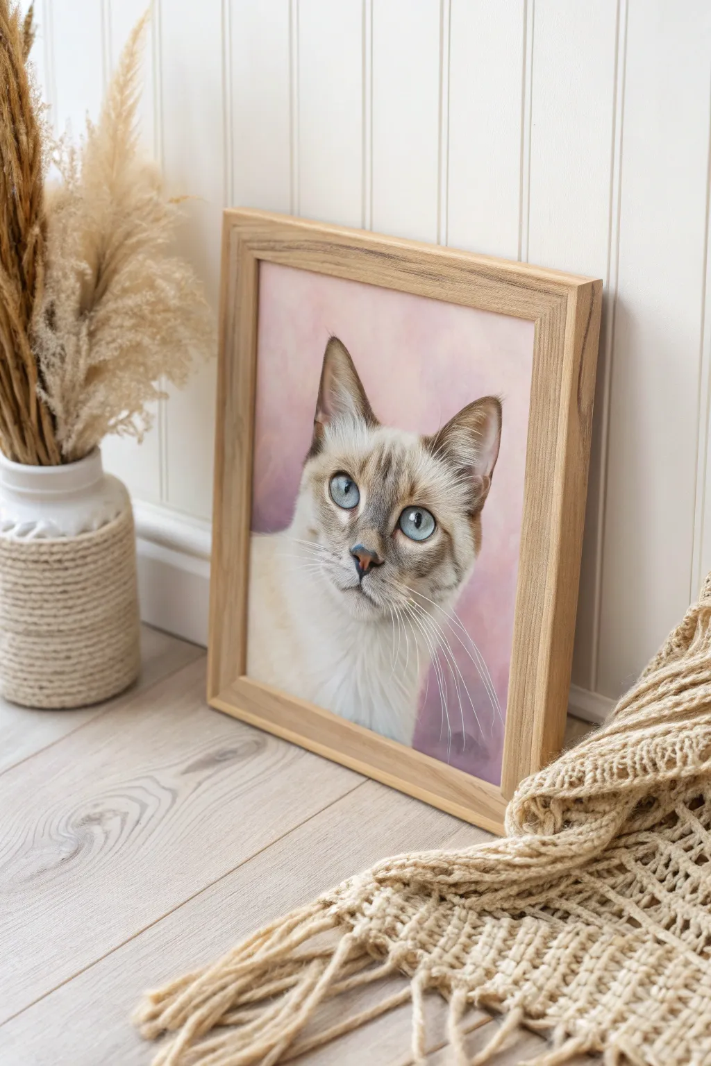 Immerse yourself in the soulful gaze of this expressive feline portrait, where simplicity meets natural beauty.