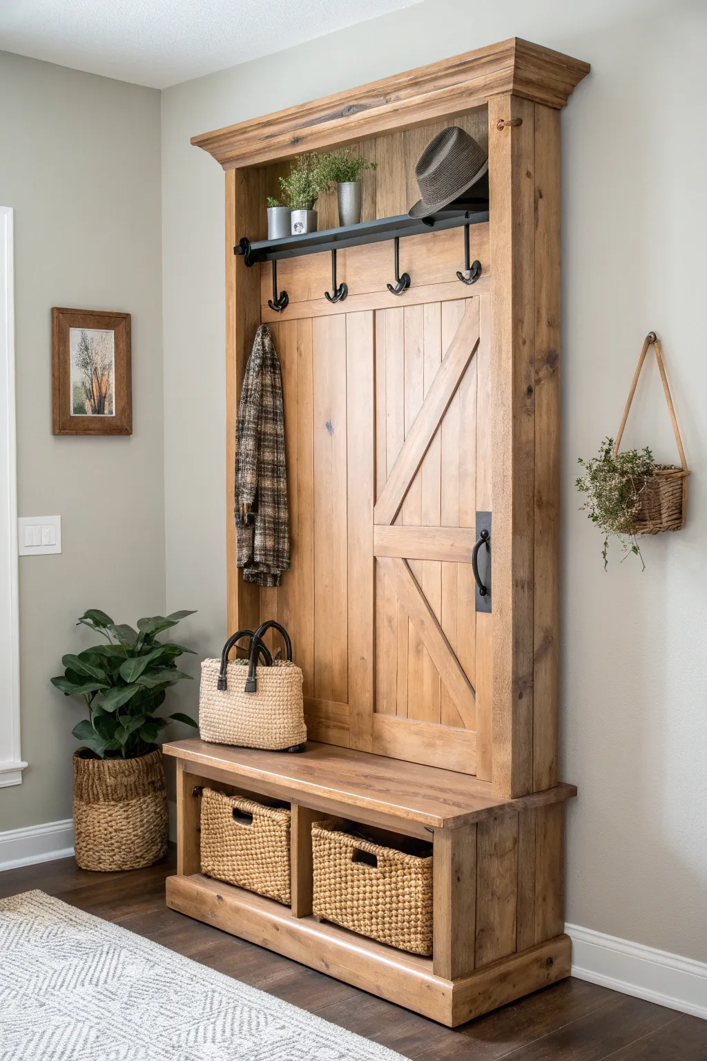 Transform vintage elegance into modern functionality with this charming hall tree.