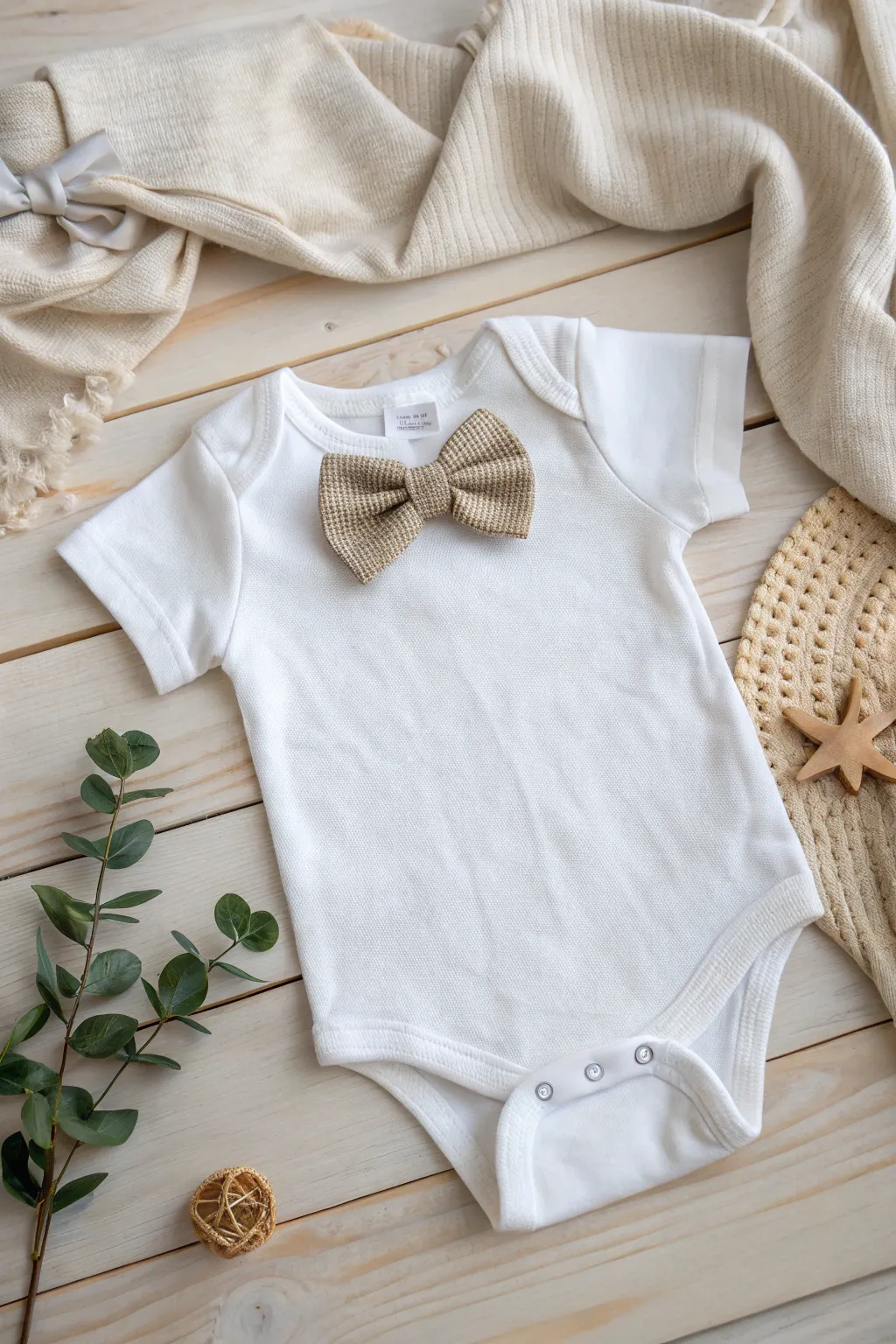 Charming Elegance: A Bow Tie Onesie Perfect for Little Gentlemen