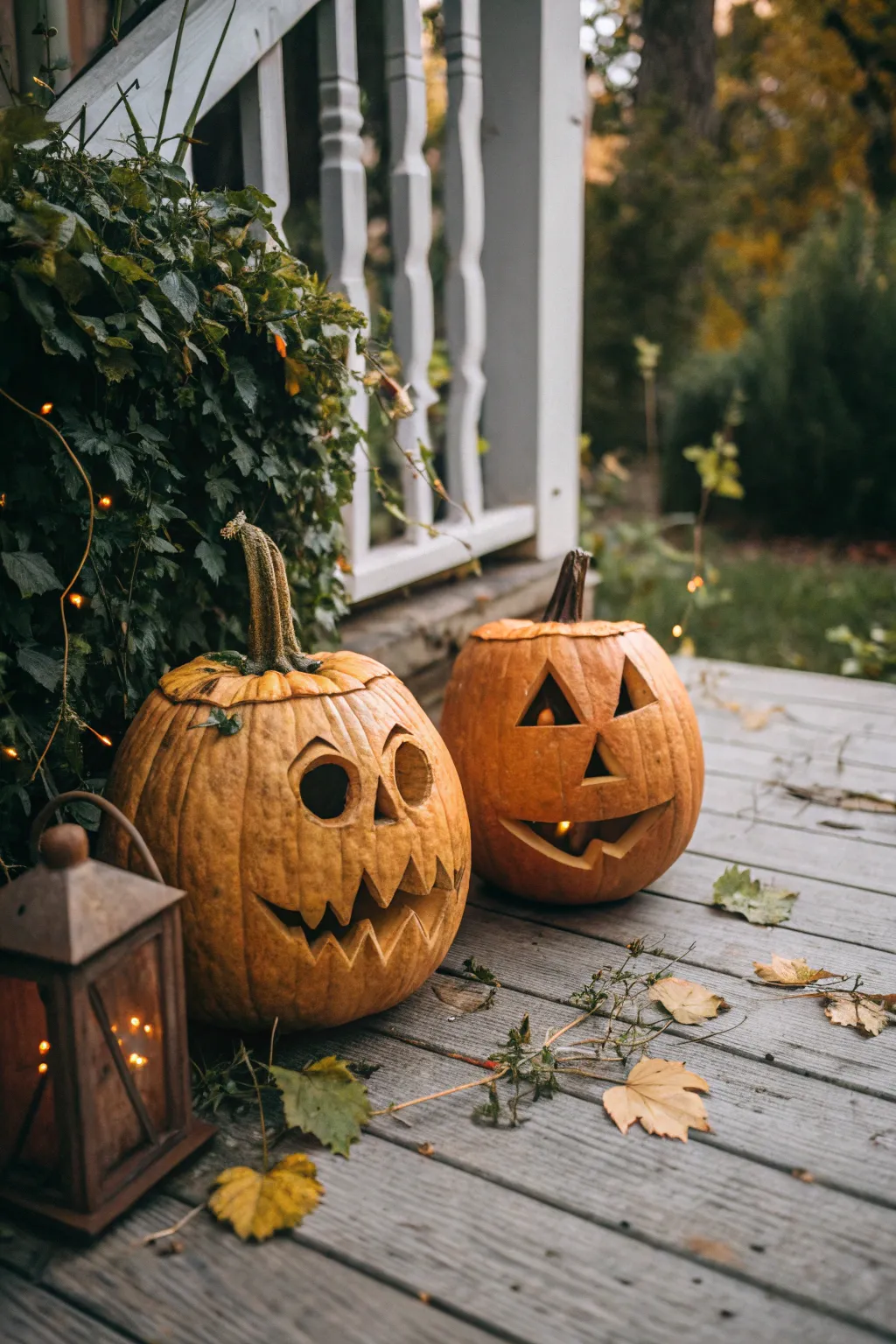 Double the fright, double the fun! Meet our creepy face duo ready to tell their story.