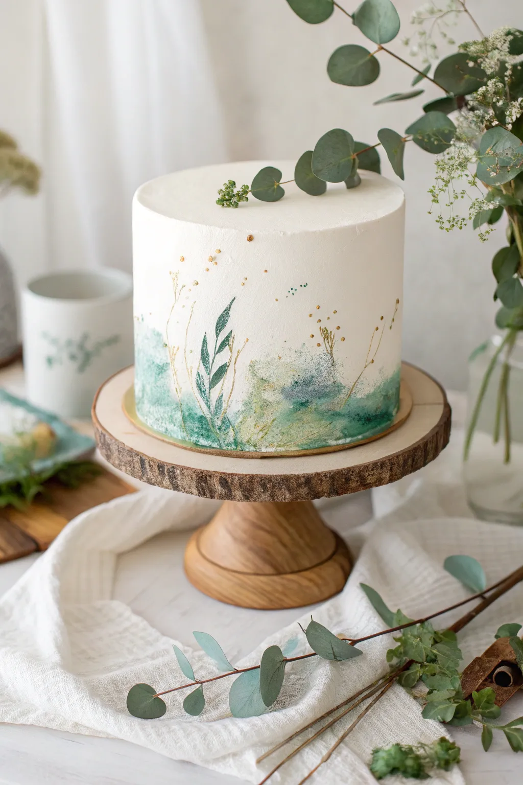 Bring the tranquility of nature indoors with this stunning paint splatter cake, a perfect blend of minimalist design and boho elegance.