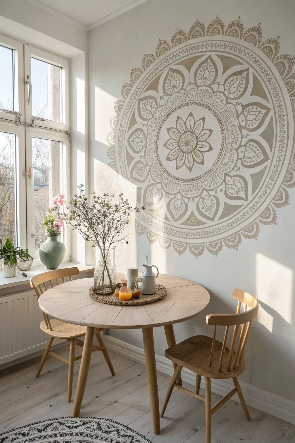 Transform your space with the timeless elegance of medallion stencils—where minimalism meets boho charm.